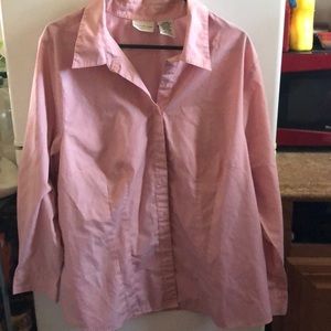 Pink cotton button down